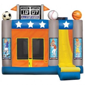 Sports Arena Bounce House Rental - 4 in 1 Combo