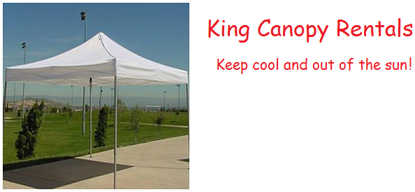 Rent a King Size canopy for your next Inflatable Bounce House Party right here in Connecticut.