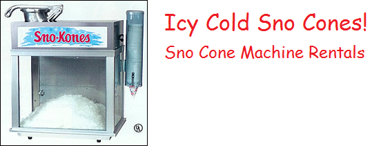 Rent a Sno Cone Machine for your next Inflatable Bounce House Party right here in Connecticut.